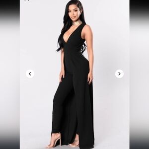 Black Walk Thru Jumpsuit